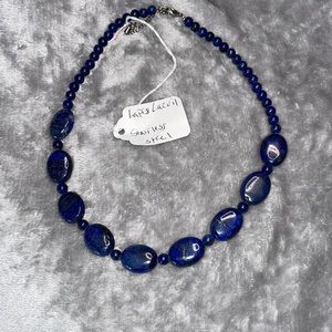 Lapis Necklace with stainless steal clasp